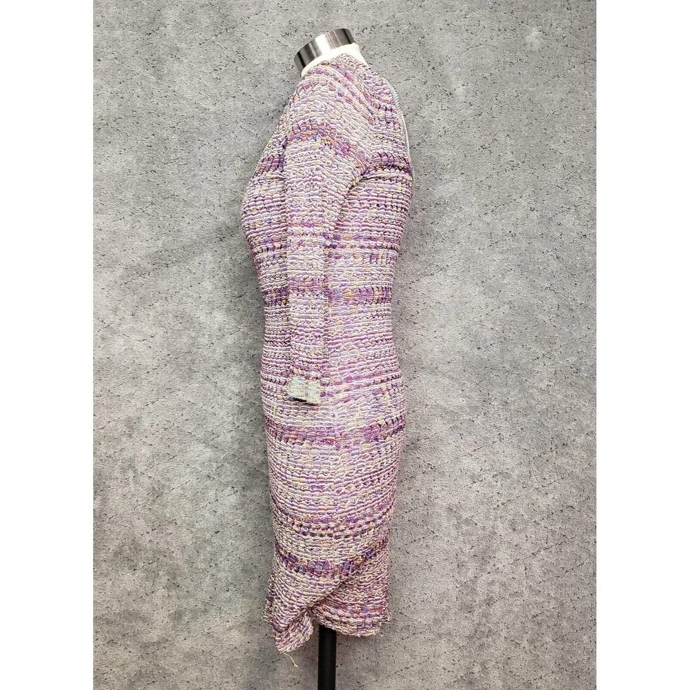 Free People Dress Womens Large Purple Pencil Scoop Neck Fitted Lined Stretch